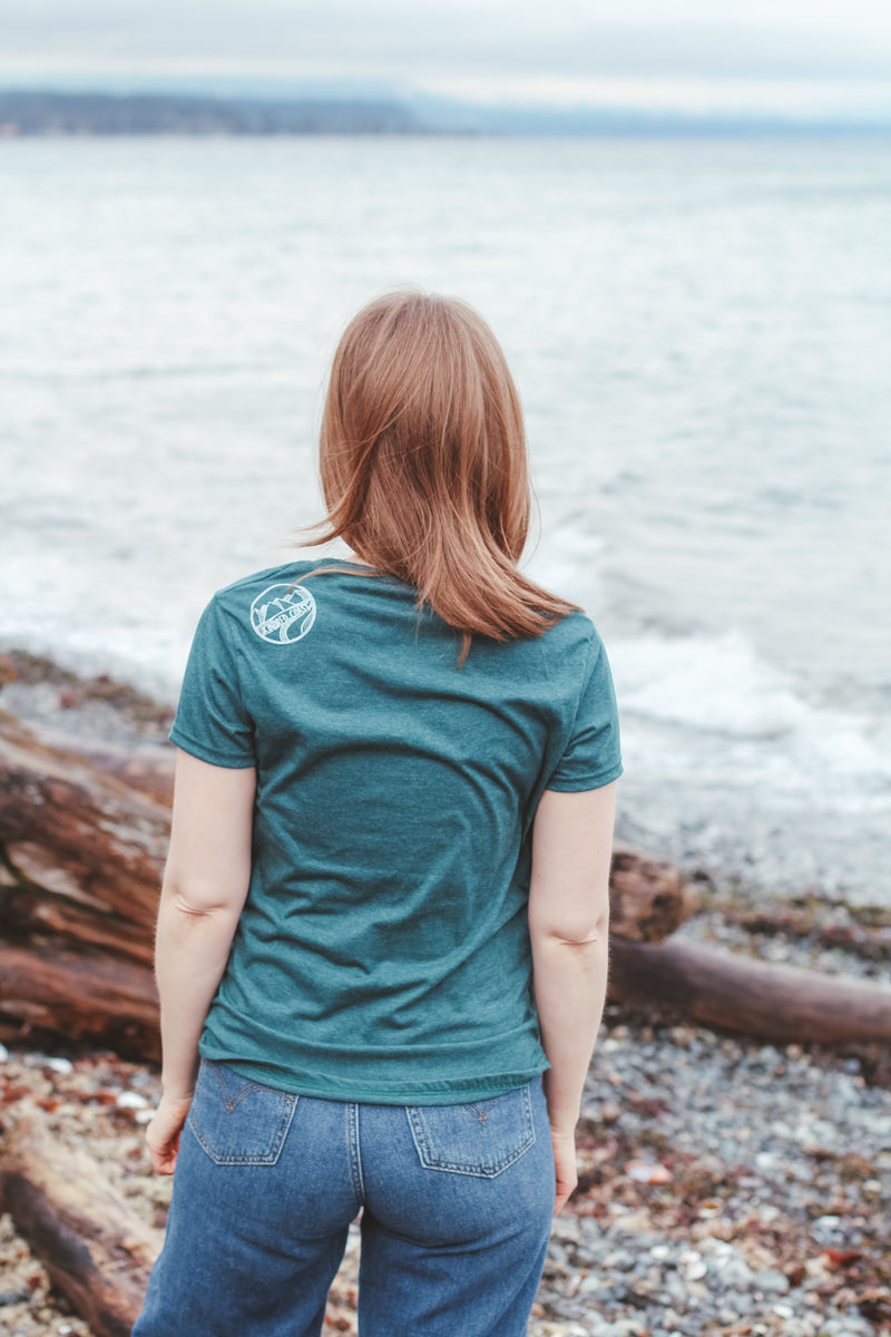 VEGGIE WISDOM - Women's Eco Tee - Heather Green