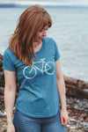 BIKE - Women's Eco Tee Heather Teal SALE