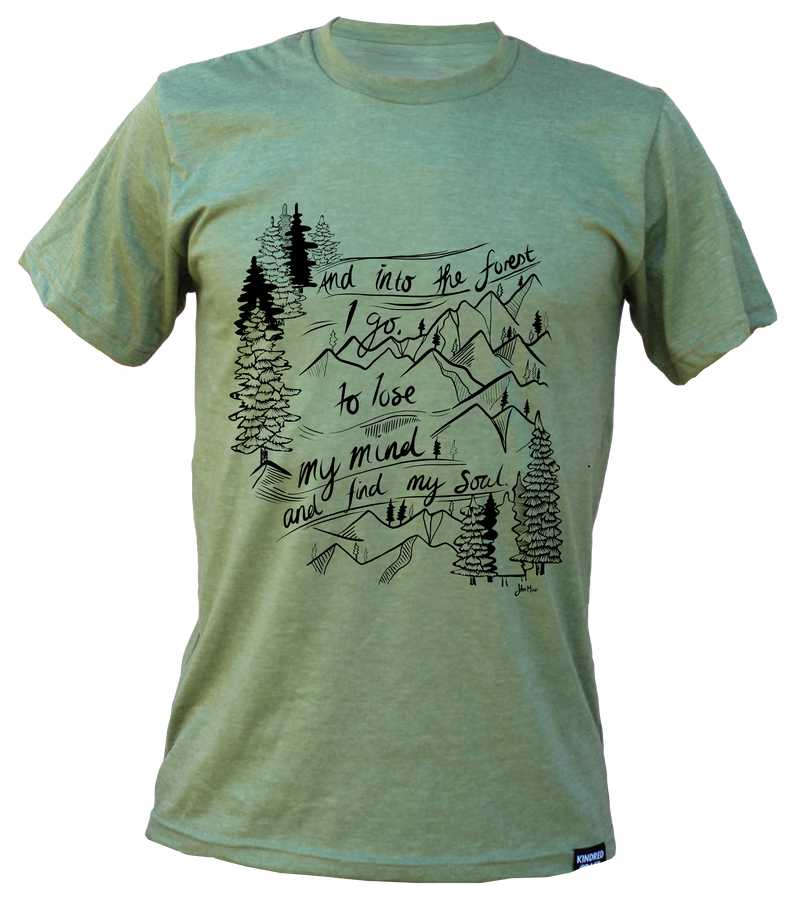 INTO THE FOREST - Unisex Eco Tee Heather Army